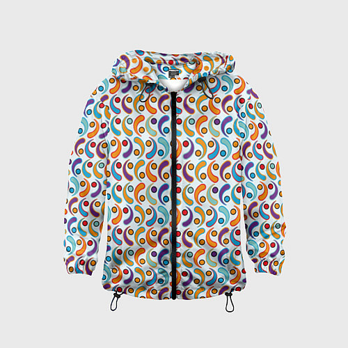 Детская ветровка Паттерн из симметричных фигур / 3D-Черный – фото 1