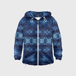 Детская ветровка Blue tribal geometric