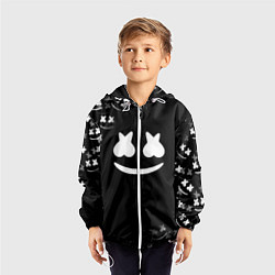 Ветровка с капюшоном детская Marshmello black collection, цвет: 3D-белый — фото 2