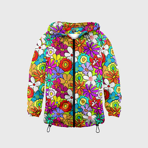 Детская ветровка Floral multicolour / 3D-Черный – фото 1