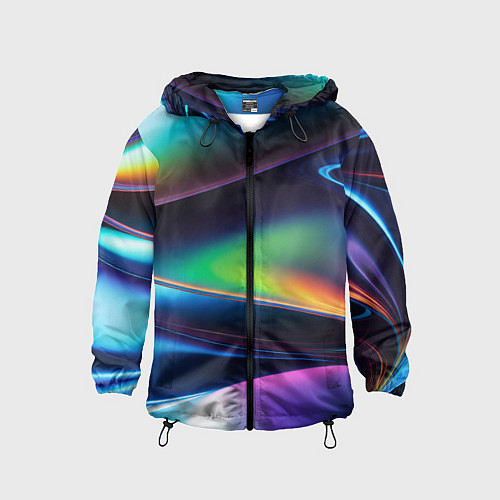 Детская ветровка Голографический материал / 3D-Черный – фото 1