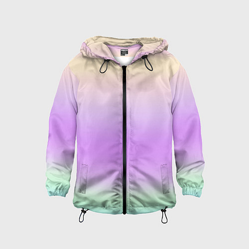 Детская ветровка Голографический яркий градиент / 3D-Черный – фото 1
