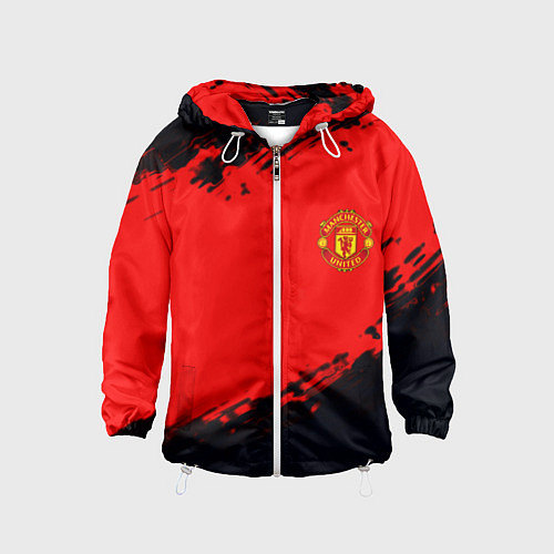 Детская ветровка Manchester United colors sport / 3D-Белый – фото 1