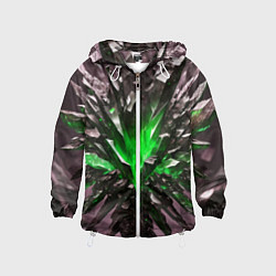 Детская ветровка Драгоценный камень зелёный