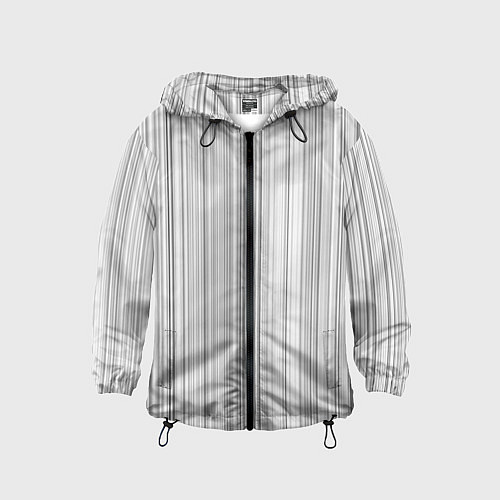 Детская ветровка Полосатая рябь белый / 3D-Черный – фото 1