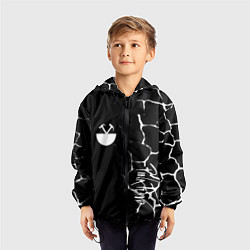 Ветровка с капюшоном детская Pink floyd текстура рок, цвет: 3D-черный — фото 2