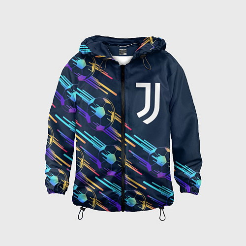 Детская ветровка Juventus градиентные мячи / 3D-Черный – фото 1