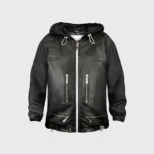 Детская ветровка Terminator first - leather jacket / 3D-Белый – фото 1