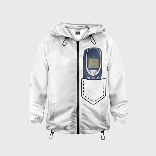 Детская ветровка Нокиа 3310 в стиле 90х / 3D-Черный – фото 1