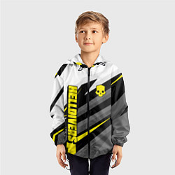 Ветровка с капюшоном детская Helldivers 2: Uniform Yellow x White, цвет: 3D-черный — фото 2