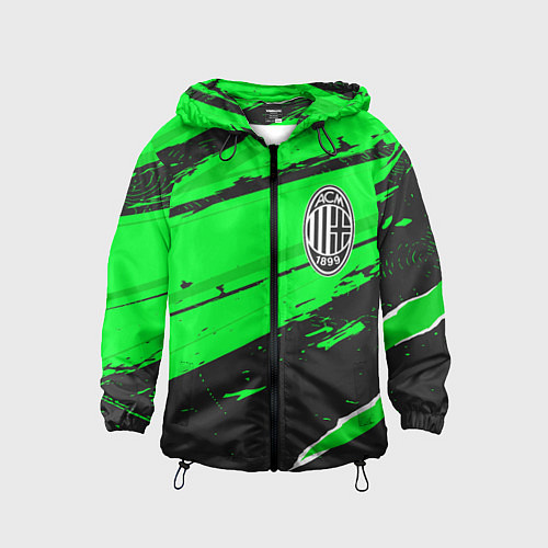 Детская ветровка AC Milan sport green / 3D-Черный – фото 1