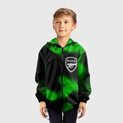 Ветровка с капюшоном детская Arsenal sport halftone, цвет: 3D-черный — фото 2