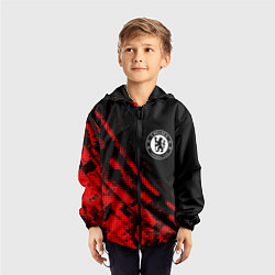 Ветровка с капюшоном детская Chelsea sport grunge, цвет: 3D-черный — фото 2