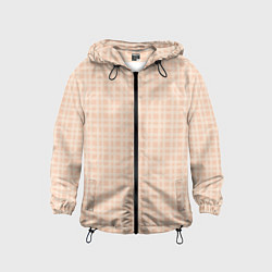 Детская ветровка Светлый персиковый клетчатый