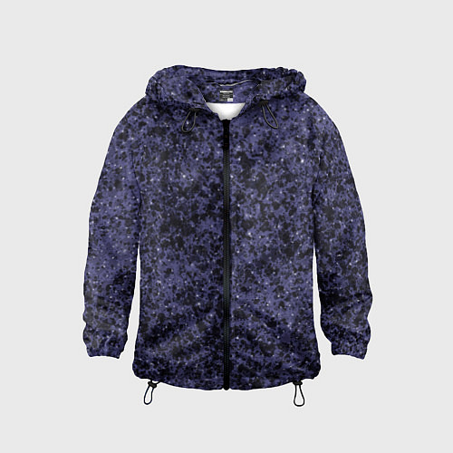 Детская ветровка Абстракция брызги фиолетовый / 3D-Черный – фото 1