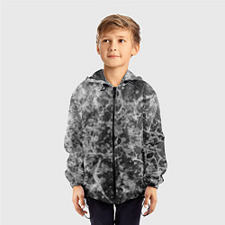 Ветровка с капюшоном детская Абстракция - серый антрацит, цвет: 3D-черный — фото 2