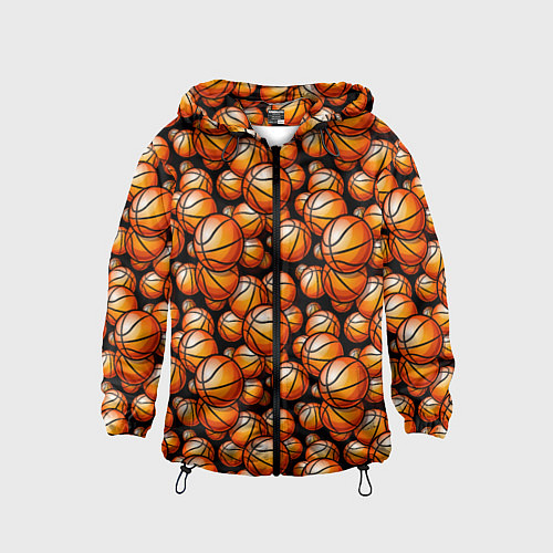 Детская ветровка Баскетбольные мячики / 3D-Черный – фото 1