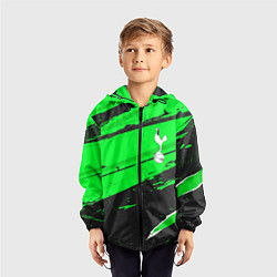 Ветровка с капюшоном детская Tottenham sport green, цвет: 3D-черный — фото 2