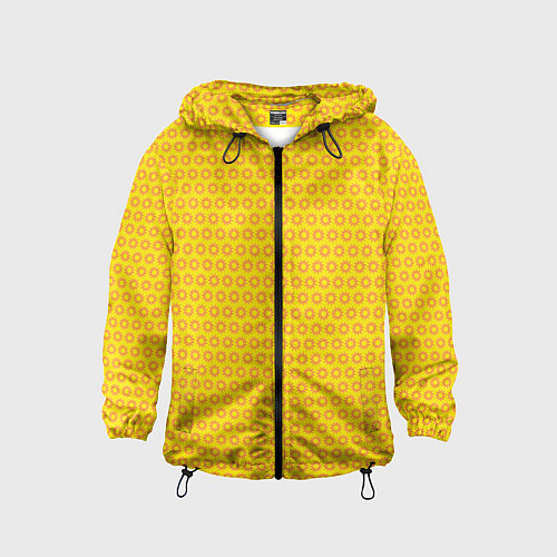 Детская ветровка Паттерн оранжевые колючки / 3D-Черный – фото 1