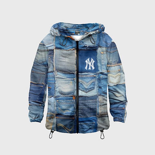 Детская ветровка Patchwork - New York yankees baseball team / 3D-Черный – фото 1