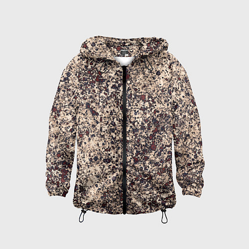 Детская ветровка Абстракция земляной с красным / 3D-Черный – фото 1