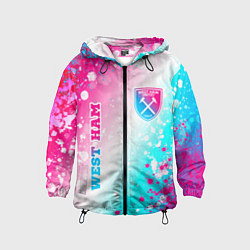 Детская ветровка West Ham neon gradient style вертикально