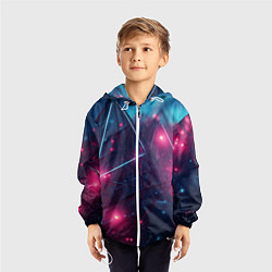 Ветровка с капюшоном детская Конструкция с ярким свечением, цвет: 3D-белый — фото 2