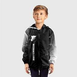 Ветровка с капюшоном детская Hoffenheim sport на темном фоне по-вертикали, цвет: 3D-черный — фото 2