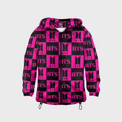 Детская ветровка BTS pattern pink logo