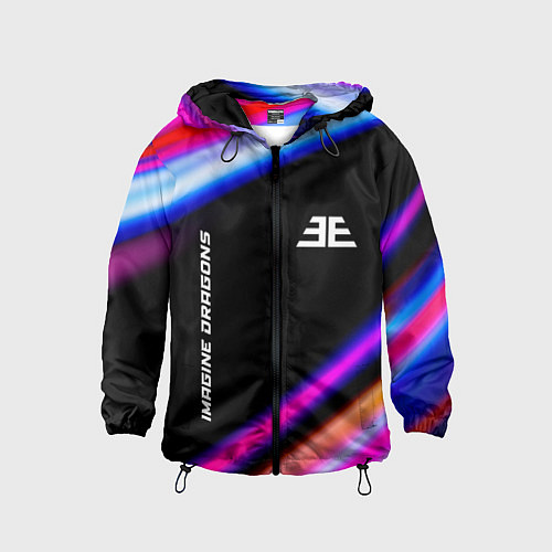 Детская ветровка Imagine Dragons neon rock lights / 3D-Черный – фото 1