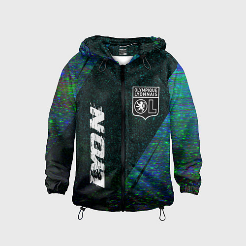 Детская ветровка Lyon glitch blue / 3D-Черный – фото 1