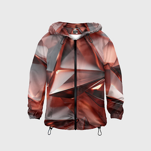 Детская ветровка Рубиновые пирамидки / 3D-Черный – фото 1