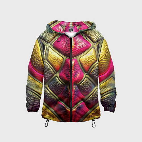 Детская ветровка Объемная текстурная кожа / 3D-Черный – фото 1