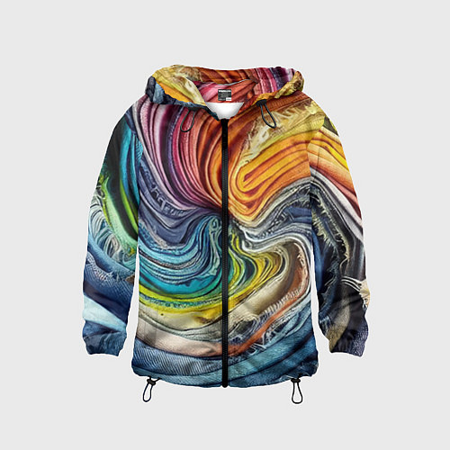 Детская ветровка Красочная джинсовая воронка / 3D-Черный – фото 1