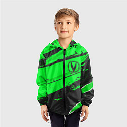 Ветровка с капюшоном детская Changan sport green, цвет: 3D-черный — фото 2