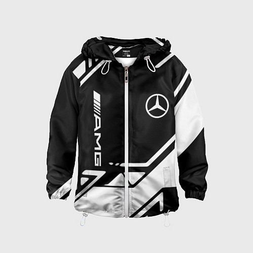 Детская ветровка Mercedes bens geometry / 3D-Белый – фото 1