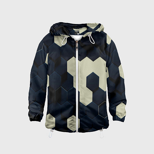 Детская ветровка Соты абстракция / 3D-Белый – фото 1