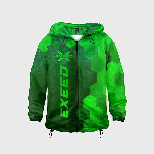 Детская ветровка Exeed - green gradient по-вертикали / 3D-Черный – фото 1