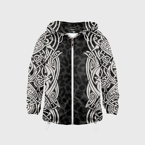 Детская ветровка Скандинавский кельтский узор / 3D-Белый – фото 1