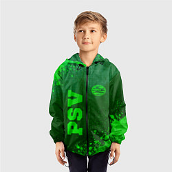 Ветровка с капюшоном детская PSV - green gradient вертикально, цвет: 3D-черный — фото 2