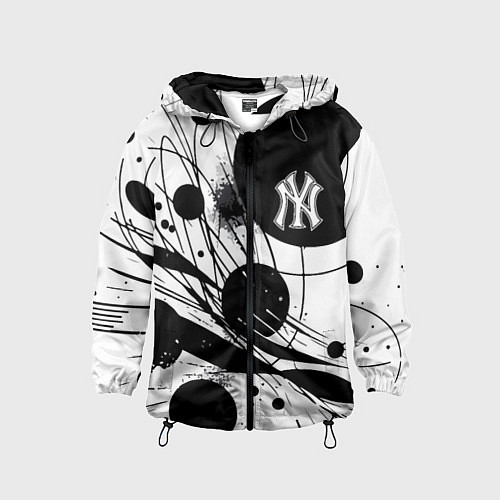 Детская ветровка New York Yankees baseball team - abstraction / 3D-Черный – фото 1