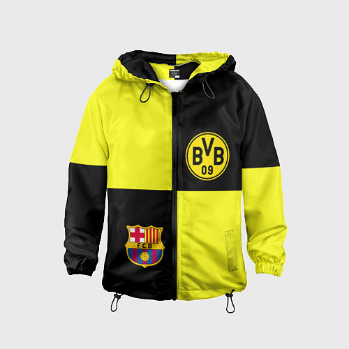 Детская ветровка Barcelona x Borussia / 3D-Черный – фото 1