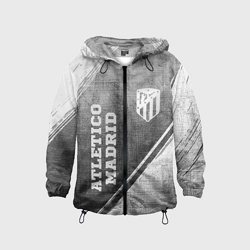 Детская ветровка Atletico Madrid - grey gradient вертикально / 3D-Черный – фото 1