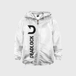 Ветровка с капюшоном детская Deadlock glitch на светлом фоне по-вертикали, цвет: 3D-белый