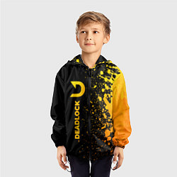 Ветровка с капюшоном детская Deadlock - gold gradient по-вертикали, цвет: 3D-черный — фото 2