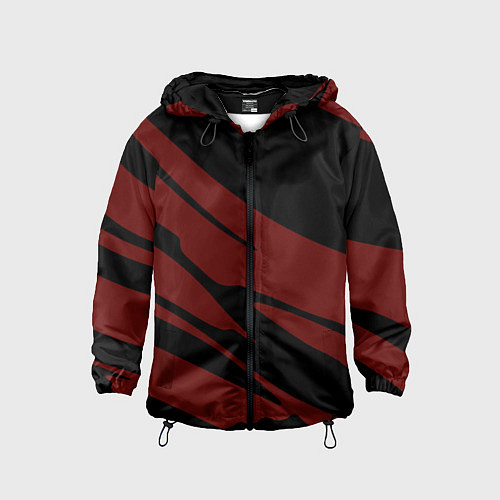 Детская ветровка Чёрный с бордовыми полосами / 3D-Черный – фото 1
