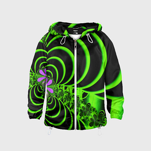 Детская ветровка Оптические иллюзии абстракция / 3D-Белый – фото 1