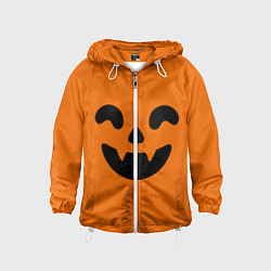 Ветровка с капюшоном детская Весёлая тыква верх, цвет: 3D-белый