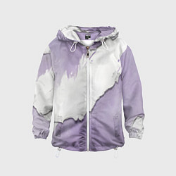 Ветровка с капюшоном детская Штукатурка и лавандовая краска, цвет: 3D-белый