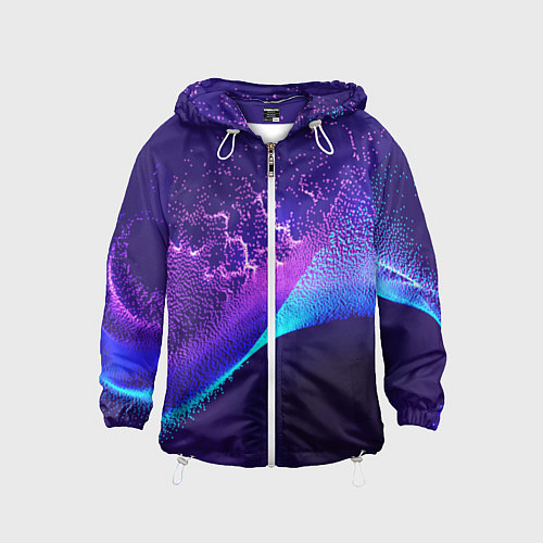 Детская ветровка Неоновые краски всплеск / 3D-Белый – фото 1